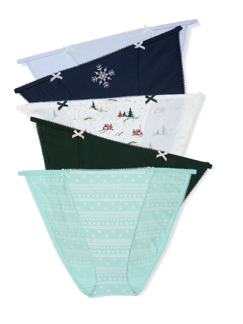 Victoria's Secret 5-Pack String Bikini Stretch Cotton Panties (XL) NIB!